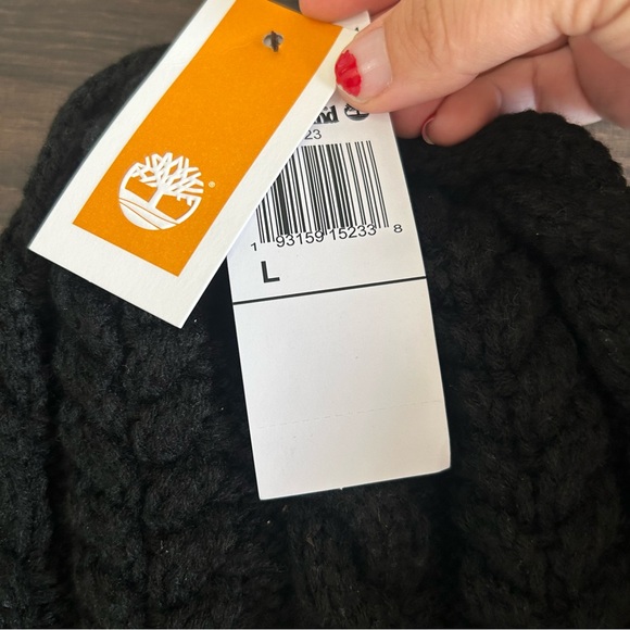 NWT Timberland Black Winter hat and Pink Socks - Picture 2 of 5